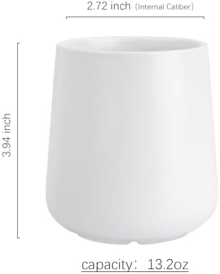 BosilunLife Ceramic Toothbrush Holder 13Oz White
