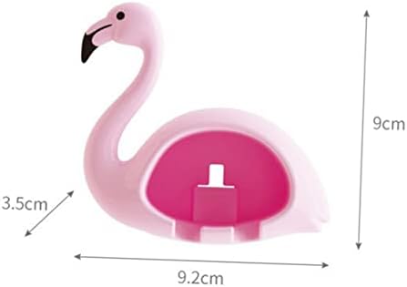 Flamingo Toothbrush Holder for Two Easy Suction Wall Toothbrush Case