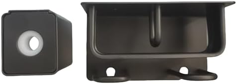 Wall Mounted Holder Set with 2 Cups and Cosmetic Organizer Dark Grey