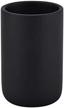Rzoeox Premium Multifunctional Toothbrush Holder Resin Bathroom Cup Matte Black