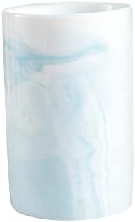 Ceramic Toothbrush Holder with Marble Pattern 300ml Blue