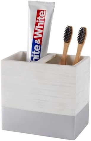 Toothbrush Holder with Anti-Slip Base for Bathroom Countertop Organizer
