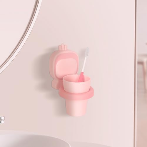 Durable Pink Toothbrush Holder WallsMounted