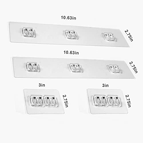 Shower Caddy Shelf with Hooks 4-Pack Adhesive