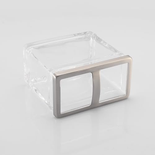 H Halston Heavy Weight Oversized Glass Toothbrush Holder with Marble Design
