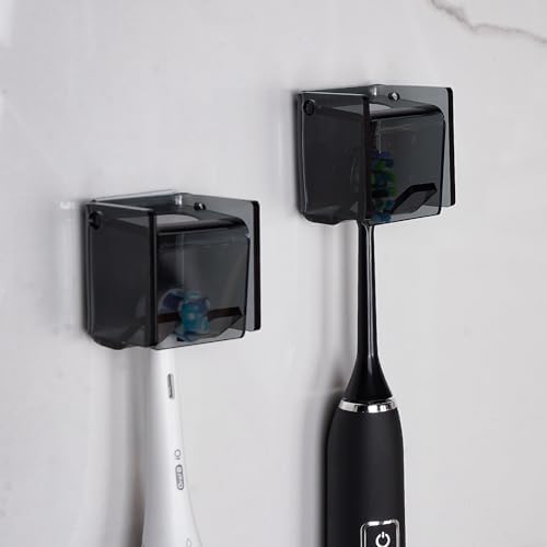 2 Pack Wall Mounted Toothbrush Holder with Cover