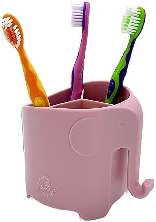 Cute Elephant Toothbrush Holder and Pencil Stand Pink