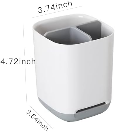 3 Slot Toothbrush Organizer With Detachable Dividers