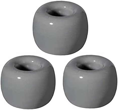 3 Pcs Mini Ceramic Toothbrush Holder Stand - Gray