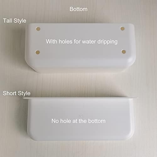 Floating adhesive plastic shower shelf organizer