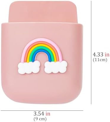Biiange Self-Adhesive Wall-Mounted Rainbow Toothbrush Stand