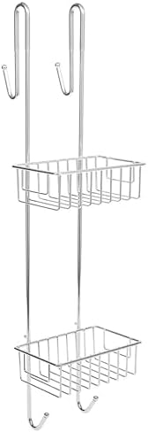 Bamodi 2 Tier Shower Caddy Over Door Chrome Plated