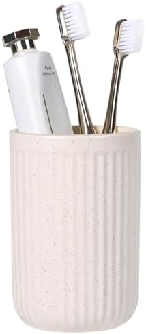BosilunLife Ceramic Toothbrush Holder - 12oz Beige