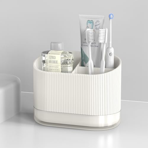 Cute White Shower Toothbrush Organizer Compact Dennis with Drainage for Kids Toddlers
