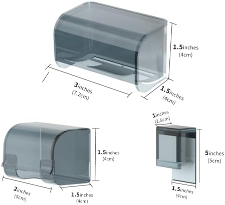 High-Quality 3-Pack Wall-Mounted Toothbrush Razor Holder