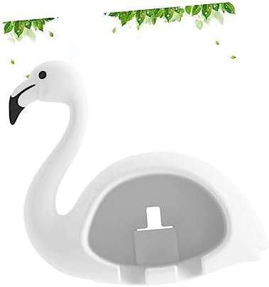 Flamingo Toothbrush Holder for Two Easy Suction Wall Toothbrush Case