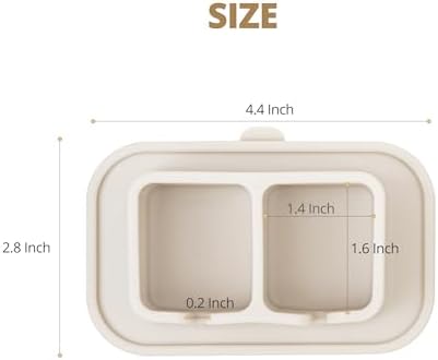 Efficient compact silicone suction holder 2-slot wall-mounded for small spaces