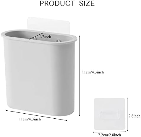 kulusionWall-Mounted Toothbrush Holder Easy-Hang Durable Space-Saving Grey
