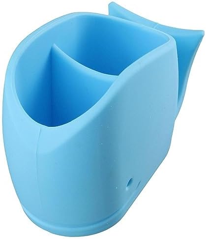 Cute Silicone Whale Toothbrush Holder for Kids - Blue
