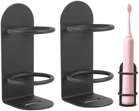 2 Pcs Electric Toothbrush Wall Mount Holder for Bathrooms
