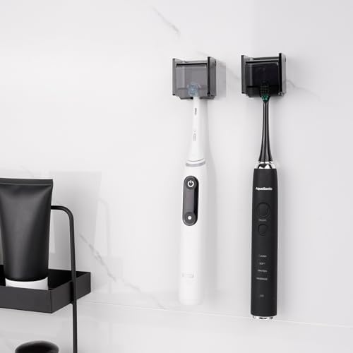 2 Pack Wall Mounted Toothbrush Holder with Cover