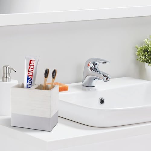 Toothbrush Holder with Anti-Slip Base for Bathroom Countertop Organizer