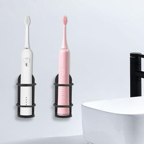 2 Pcs Electric Toothbrush Wall Mount Holder for Bathrooms