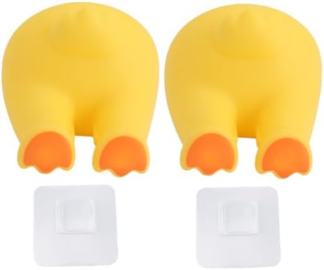 Kids Duck Tail Toothbrush Holder Cartoon Animal Wall Mount Hook