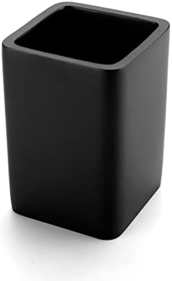 Matte Black Tumbler Cup for Bathroom Toothbrush Holder
