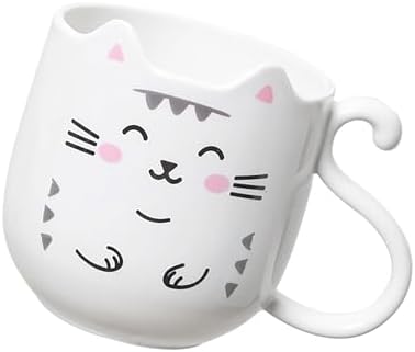 Creative Kitten Mouthwash Cup and Toothbrush Holder for Bathroom