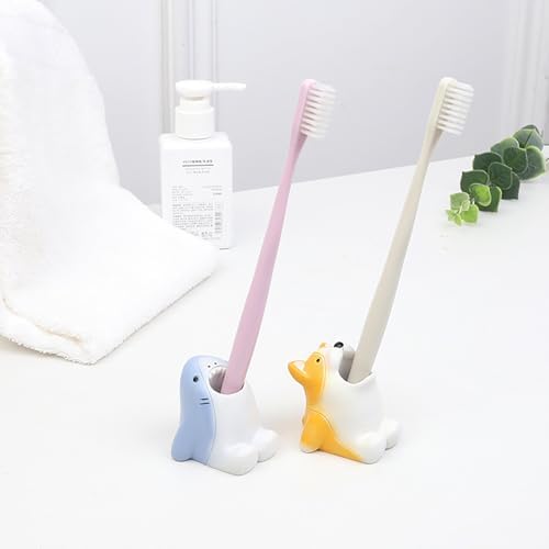 4PCS Cute Animal Toothbrush Holder Funny Pen and Makeup Brush Storage