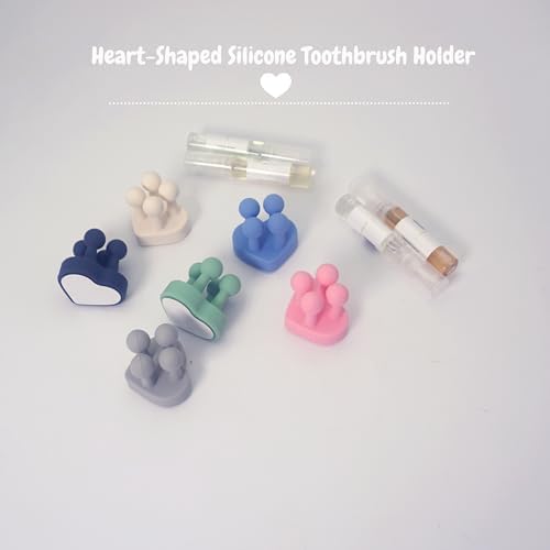 Silicone Toothbrush Tool Holder Heart Design