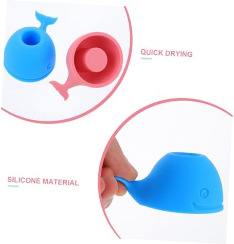 Alipis 2-Piece Blue Toothbrush Holder with Whales