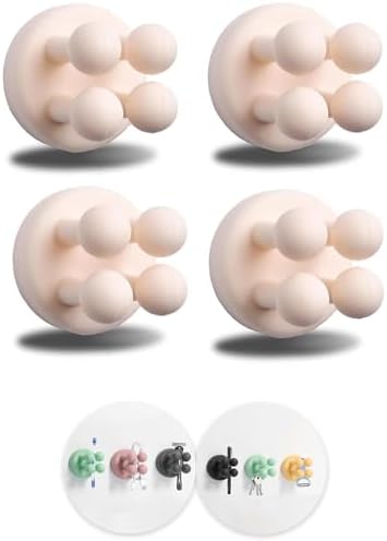 4-Piece Silicone Toothbrush Holders for Home Bathroom Storage