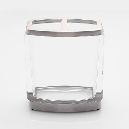 H Halston Heavy Weight Glass Toothbrush Holder