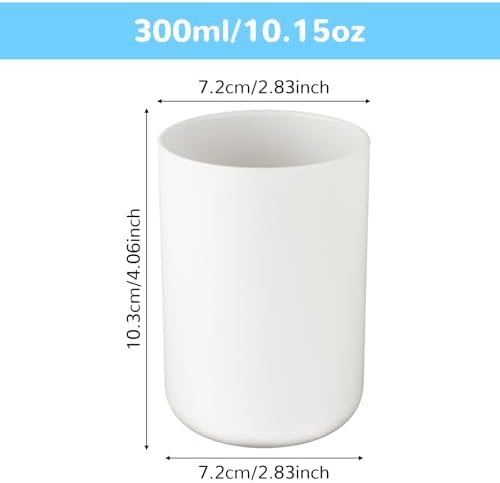 Premium 2-Piece Toothbrush Holder Cups