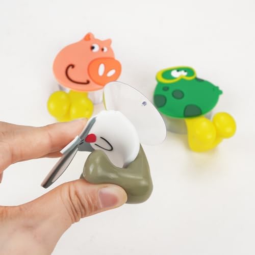 10PCS Cute Animal Toothbrush Holder with Suction Cup Multi-Functional Bathroom Home Organizer