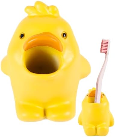ADORABLE RESIN TOOTHBRUSH HOLDER - CUTE DUCK PEN PENCIL
