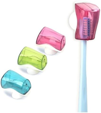 3Pcs Travel Toothbrush Holder with Suction Cup