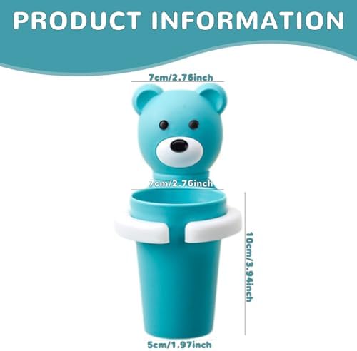 Kids Bear Toothbrush Holder with Cup Set