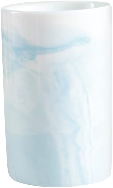 Ceramic Toothbrush Holder with Marble Pattern 300ml Blue
