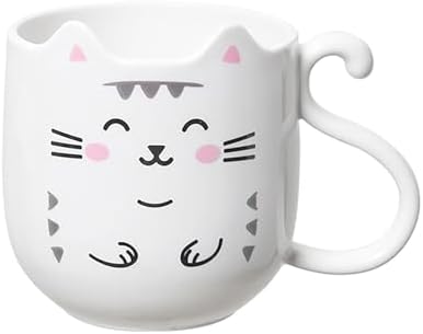 Creative Kitten Mouthwash Cup and Toothbrush Holder for Bathroom