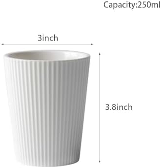 Stylish Bulk-Proof Vertical Stripe Toothbrush Cup Perfect for Morning Coffee