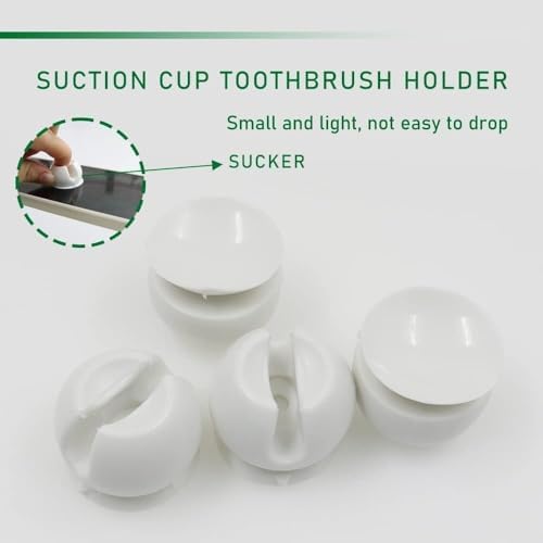 Versatile White Wall-Mounted Toothbrush Holders
