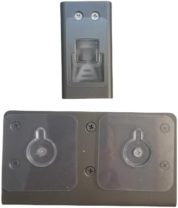 Wall Mounted Holder Set with 2 Cups and Cosmetic Organizer Dark Grey