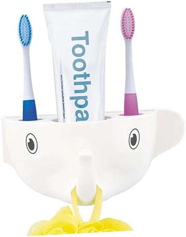 Zerodeko Cartoon Elephant Toothbrush and Toothpaste Organizer compact stylish functional bathroom accessory