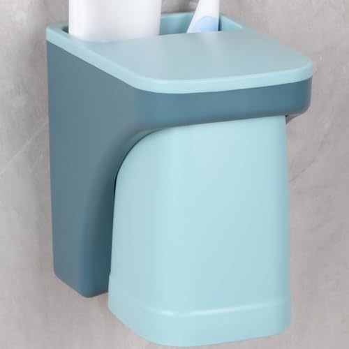Yagoo Wall Mounted Toothbrush Holder Organizer Set 1 Blue