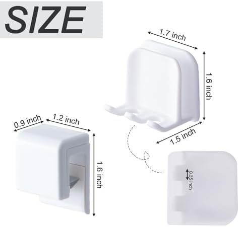 2-Pack White Toothbrush and Toothpaste Holders