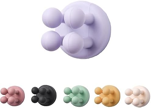 6 Piece Silicone Waterproof Self Adhesive Toothbrush Holder