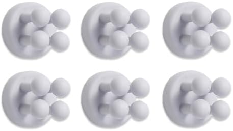 6 Pcs Silicone Waterproof Toothbrush Holders with Hooks